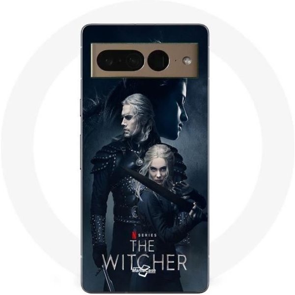 Coque Maniacase Pour Google Pixel 7 Pro The Witcher Geralt Yennefer Ciri Epee-image