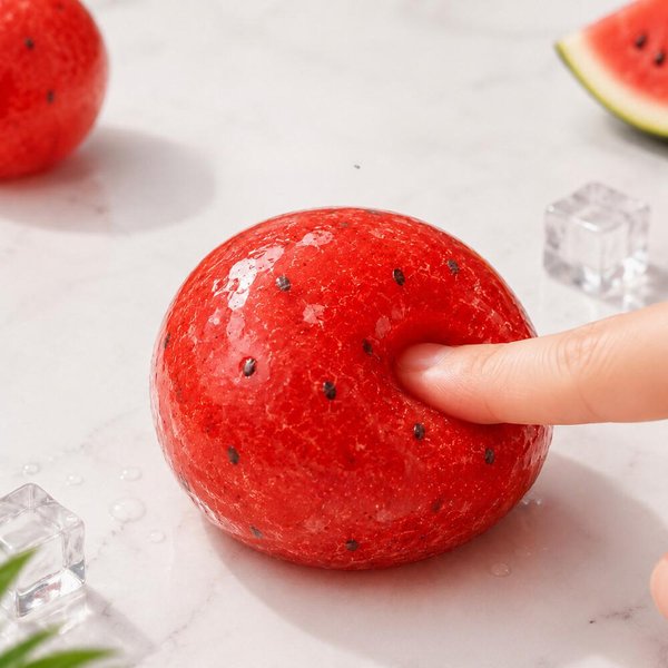 Kiwi Arbuz Slush PiłKa Do śCiskania Squishy Fidget Toy ChrupiąCy DźWięK RęCznie Robiona PiłKa Squishy Realistyczna Symulacja Zabawka Do Odstresowania-image