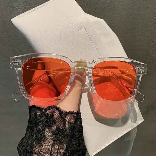 Lekkie Wygodne TrwałE Wysokiej JakośCi Stylowe Modne Retro Kwadratowe Okulary PrzeciwsłOneczne MęSkie Damskie Wysokiej JakośCi AS Picture-image