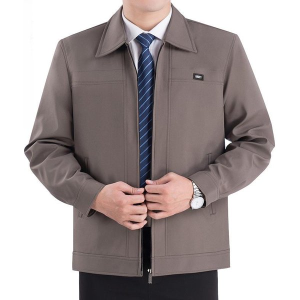 Chaquetas Para Hombres De Mediana Edad Y Mayores, Chaquetas De Primavera Y OtoñO, Chaquetas De Papá, Blusas, Ropa Y Vestidos Para Personas Mayores. 5XL Gray-image