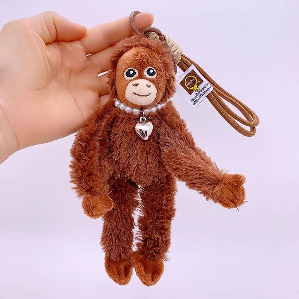 20 Cm Uroczy MałPi Pendant Pluszowa Lalka Zwierzę Orangutan Pluszowe Lalki Lalka Brelok Do Torebki MięKki Wypchany Brelok Do Plecaka Pluszowa Lalka-image
