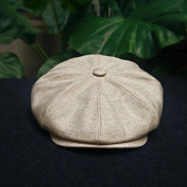 Nuevo Sombrero Boina Sombreros Octogonales Gatsby Gorra De Boina BritáNica Retro Gorras Casuales Universales Para Exteriores Para Hombres Y Mujeres One Size Beige-image