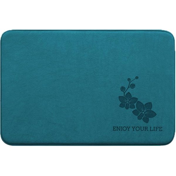 AbsorbująCa Mata łAzienkowa Pod Stopy Domowa Mata AntypośLizgowa Pod Drzwi łAzienki Zielony Dywanik Mata Pod Stopy Pod Umywalkę Prosta I Odporna Na Zabrudzenia 40Cm*60Cm Blue-image