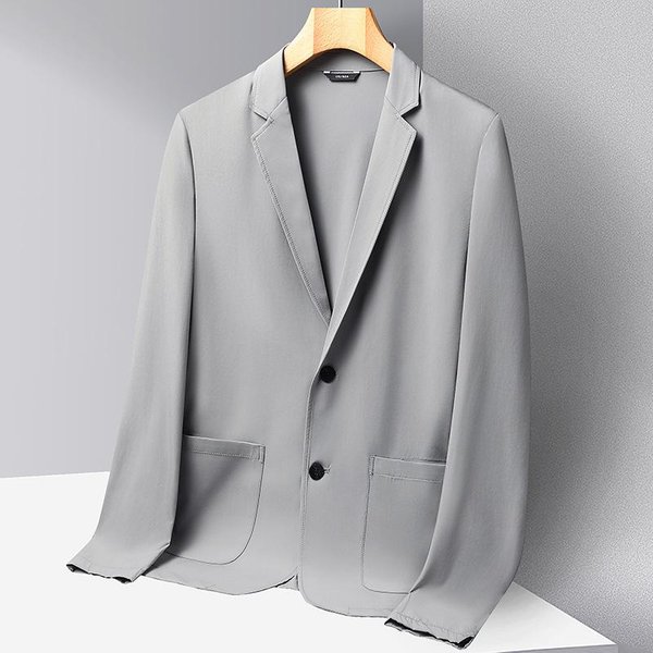 Traje Para Hombre Primavera Y Verano Delgado Sin Planchado Traje Para Hombre Exterior 4XL-image
