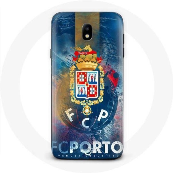 Funda - Maniacase - Samsung Galaxy J7 2017 - Porto Fondo Azul - Flexible - Silicona Negro-image