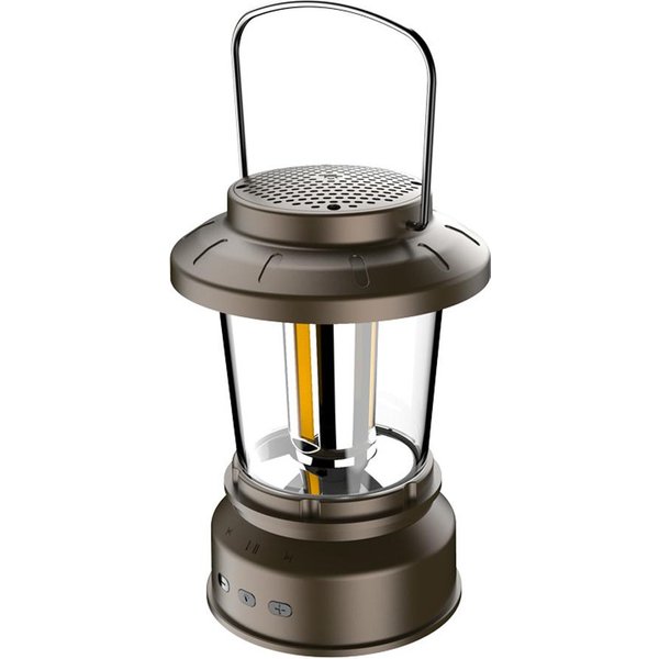 Linterna Retro Al Aire Libre PortáTil Que Acampa BT Altavoz Luz Tienda LáMpara USB Recargable Noche Handhel White-image