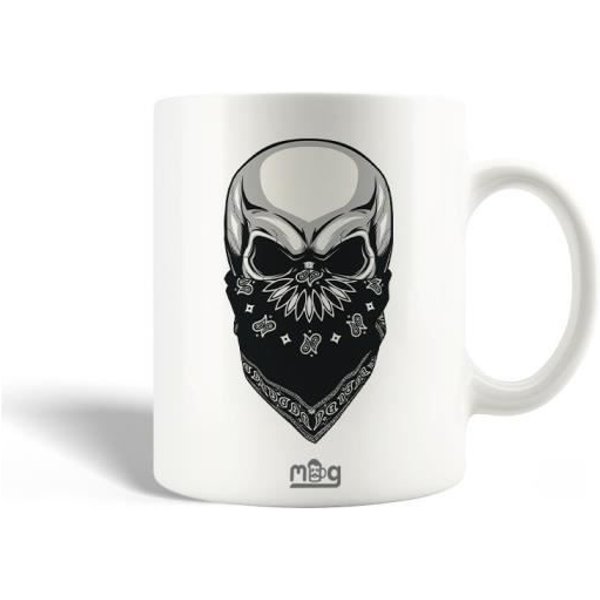 Taza - Maniacase - Calavera MáScara Negra - CeráMica - 30Cl - Apto Para Lavavajillas-image