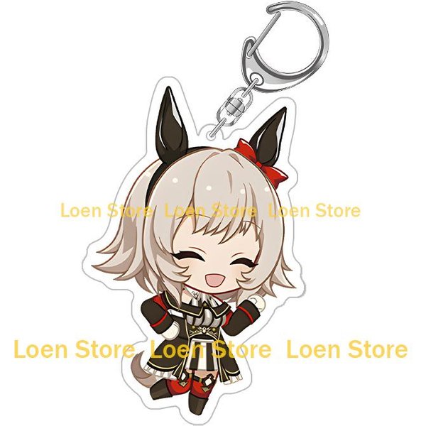 Uma Musume Pretty Derby Tokai Teio Silence Suzuka Gold Ship Mejiro Mcqueen Vodka Daiwa Scarlet Chibi Brelok-Zawieszka Akrylowa 6CM Acrylic Keychain White-image