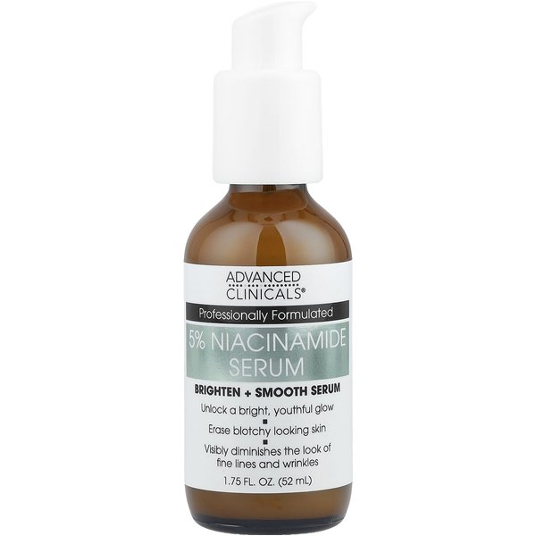 Advanced Clinicals, Niacinamide 5% Serum, Professional Effectiveness, 1.75 Fl Oz (52 Ml) White-image