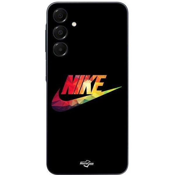 Etui - Maniacase - Samsung Galaxy A16 - Silikonowe - Elastyczne - Kolorowe Logo Czarne Czarny-image