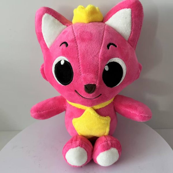 Nowa RóżOwa Lisica Pinkfong Pluszowa Zabawka ŻółTa Korona Gwiazda Pluszowa Maskotka Postać Z KreskóWki Prezent Dla Dzieci MałYch Dzieci Prezent Urodzinowy 30Cm RóżOwy-image
