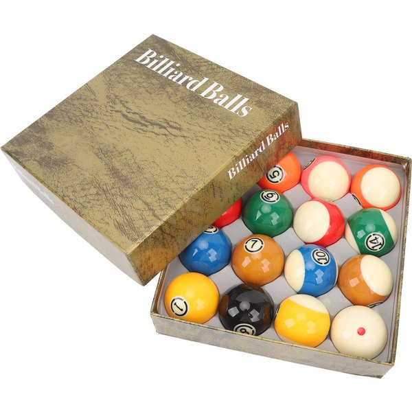 Juego De 16 Bolas De Billar De 2,25 Pulgadas De Resina Para Mesa De Billar, Bolas De Billar De Repuesto Para Entrenamiento Beige-image