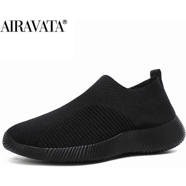 Zapatos Casuales Para Caminar Para Mujer, Ligeros, Transpirables, Calcetines Tejidos Voladores, Zapatos Para Correr 41 Black-image