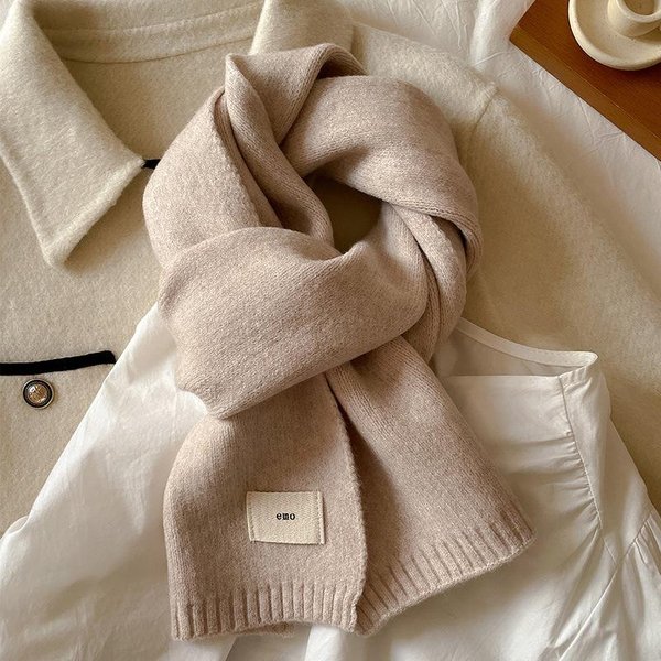 CiepłY MięKki Szalik Kaszmirowy Szal Damski Robiony Na Drutach Okrycia Luksusowy Gruby Koc Zimowy Bufanda Pashmina Damskie Stole PodróżNe One Size Gray-image