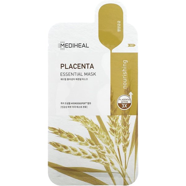 Mediheal, Placenta, Essential Beauty Mask, 1 Sheet, 24Ml (0.81Fl Oz) White-image
