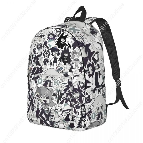 Mochila Doodle EducacióN Fundamental Para Estudiantes Hombres Mujeres Moda Mochila Diaria Estudiante Dibujos Animados Juego PortáTil Ordenador Bolso De Hombro Exterior-image