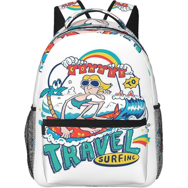 T And C Surf Bite EM Back Town And Country Surf Hawaii Mochila Estudiante Bolso Escolar Mochila De DíA Para Hombres Mujeres Mochila Para Libros Bolsos De Hombro One Size Black-image