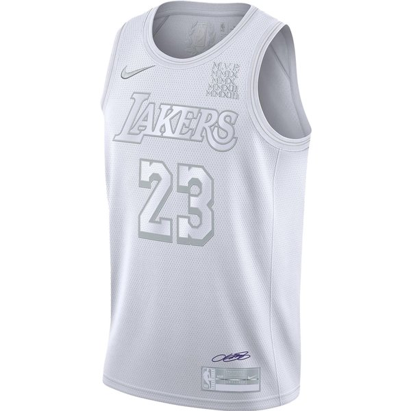 Camiseta Nike NBA LA Lakers MVP Lebron James 23 AutéNtica Swingman Blanca Hombre Streetwear CT4206-100 L White-image