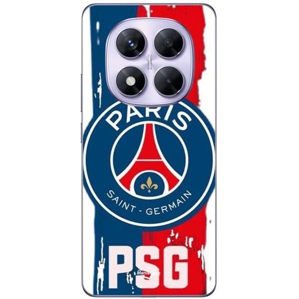 Coque - Maniacase - Xiaomi Redmi Note 14 Pro 5G - Bleu - Logo Paris Saint Germain - Souple-image