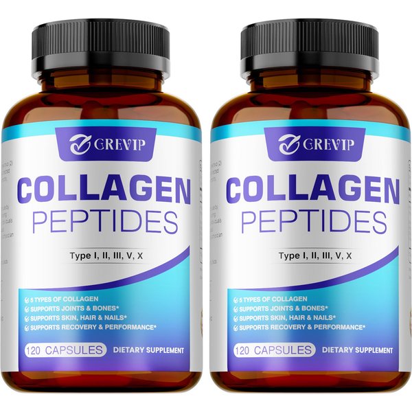 CáPsulas De ColáGeno Premium, Varios Tipos De Suplementos De ColáGeno Hidrolizado, Para El Cuidado De La Piel Y La Salud De Las Articulaciones. 120*2-image