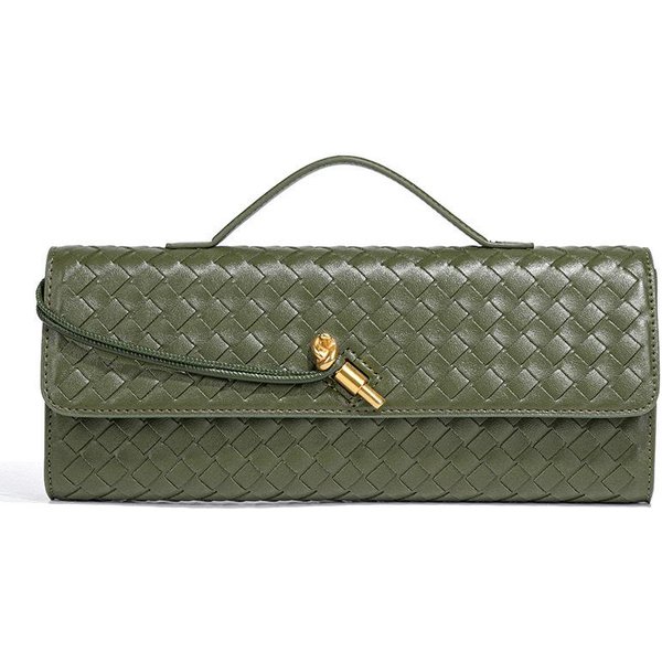 Bolso Tejido A Mano, Bolso Baguette Tradicional De Hombro úNico A La Moda, Bolso De Cena óRgano, Bolso De Mano Cruzado Para Mujer Gray-image