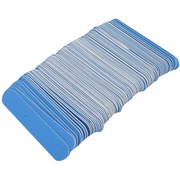 100 Piezas Lima De UñAs Doble Cara Pulidor De UñAs Tira De Lijado Pulido Herramienta De Manicura Azul Azul-image