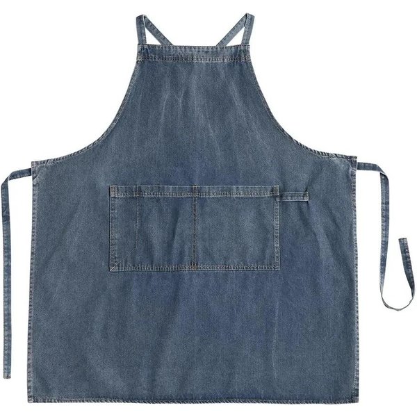 Delantal De Mezclilla De AlgodóN Coreano, Lona Antiincrustante, Para Limpieza Del Hogar, Cocina, Ropa De Trabajo, Delantal De Barbero, Ocio, JardineríA Y ReposteríA. Azul-image