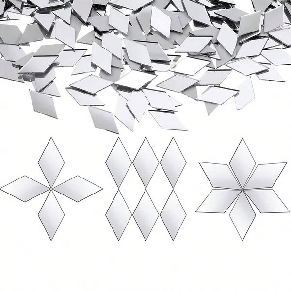 200 SZT Akrylowe Naklejki Lustrzane Do RęKodziełA DIY Naklejki Lustrzane Na ŚCianę Dekoracja Domu Diamond-image