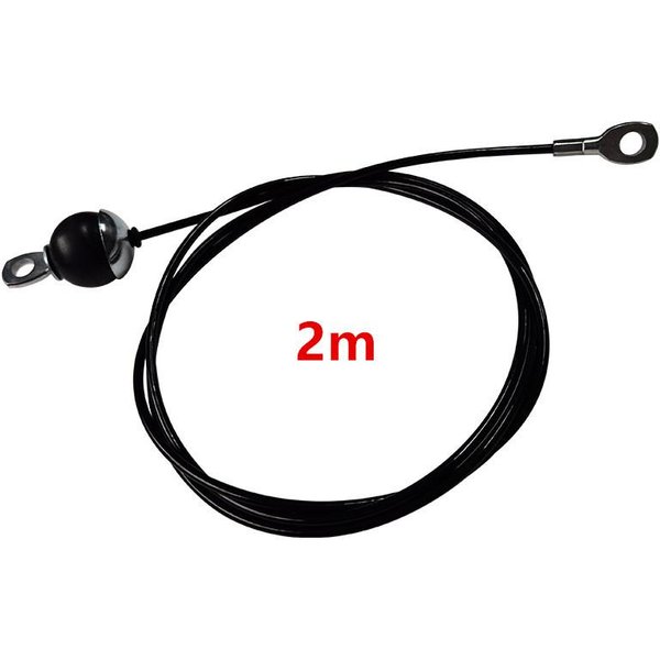 Cuerda De Alambre Para Gimnasio, Sistema De MáQuina De Polea De Cable Para Fitness, Cuerda De Alambre De Acero Resistente Para Gimnasio En Casa, Polea De ElevacióN LAT Desplegable Para Culturismo 2M A-image