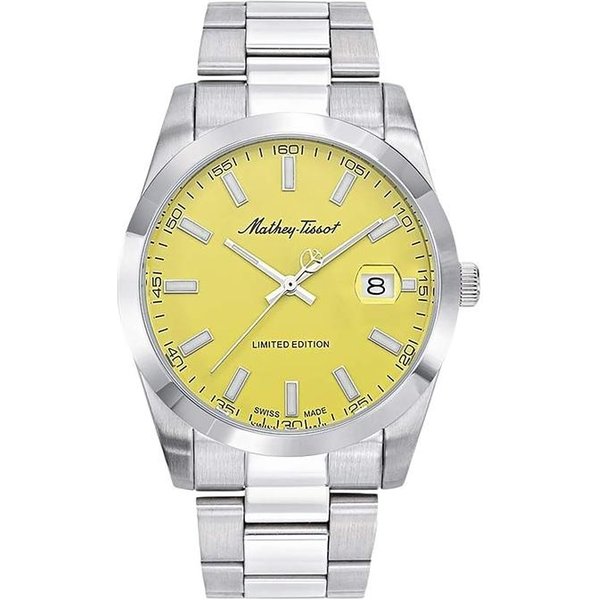 Reloj Mathey-Tissot Mathy Sunray De EdicióN Limitada De Acero Inoxidable Con Esfera Amarilla Y Cuarzo H451J Para Hombre Amarillo-image