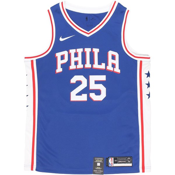 Camiseta Nike NBA Icon Edition Swingman Fan - Philadelphia 76Ers, Camisetas Simmons Para Hombre, Azul 864501-496 XL White-image
