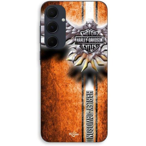 Funda De TeléFono - Maniacase - Samsung Galaxy A55 - Silicona - Negra - Harley Davidson Motor ÁGuila-image