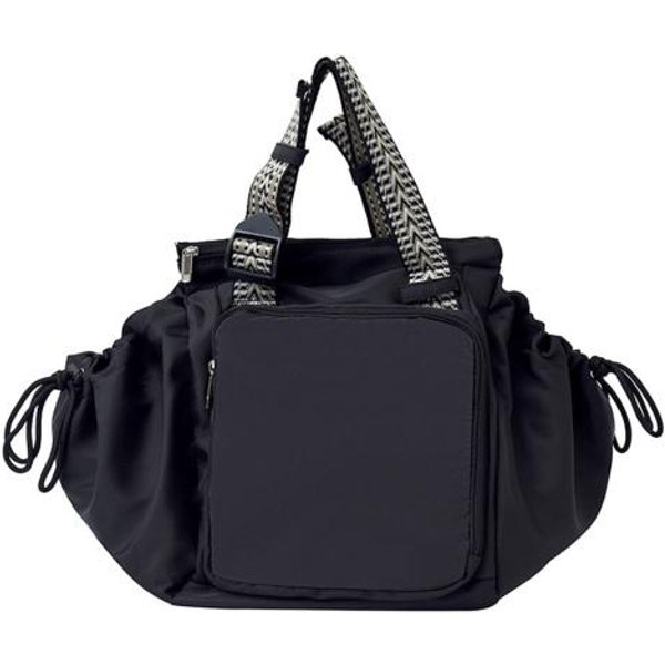 Bolso Tote Convertible Mochila Gran Capacidad Mujer Bolso De Hombro Casual Bandolera Para CosméTicos PañAles Viajes Trabajo Negro-image