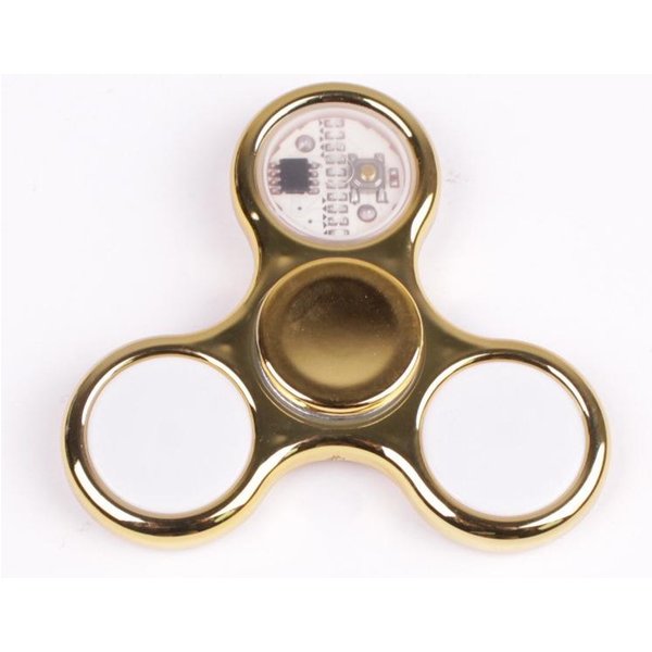 ŚWiecąCy LED Fidget Spinner Kreatywny 18 Zmian RęCzny Spinner EDC Fidget Zabawki Zaprojektowane Dla DorosłYch Biurowe Zabawki Do Redukcji Stresu Brown-image