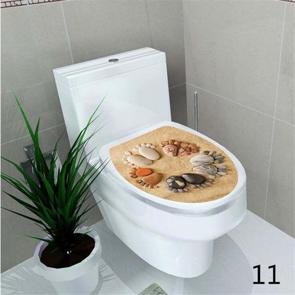 Art Home Wodoodporny Zdejmowany Dekor WC Naklejki Naklejka Na Deskę Sedesową Naklejka Na Deskę Sedesową 11-image