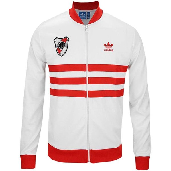 Adidas Originals CóModa Casual Deportiva Manga Larga Chaqueta Con Cremallera Hombre Chaquetas Blanco AY2673 L Red-image