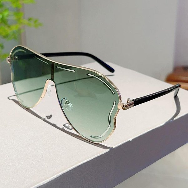 Klasyczne Pilotki DużE Oprawki Damskie Designerskie Stylowe Gogle Gradientowe DużA Oprawka Okulary PrzeciwsłOneczne UV400 Luksusowe MęSkie Okulary PrzeciwsłOneczne-image