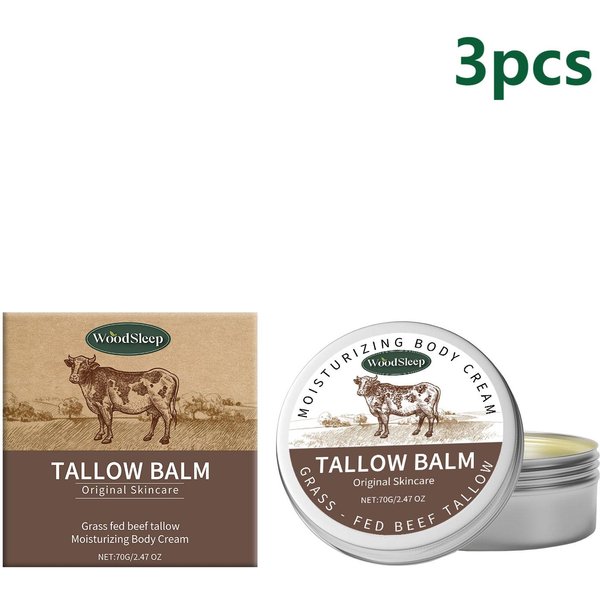 Woodsleep TłUszcz WołOwy Z BydłA Karmionego Trawą Balsam UjęDrniająCy SkóRę WygłAdzająCy OdmłAdzająCy Naprawa Bariery SkóRnej PielęGnacja OdżYwczy NawilżAjąCy Krem Do CiałA-image