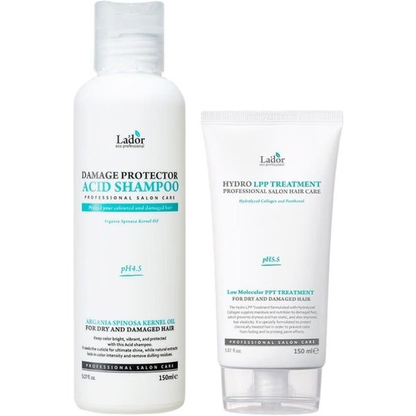 Lador Protector De DañOs Champú ÁCido Y Tratamiento Set Alisado Nutritivo Para El Cabello 150Ml + 150Ml-image