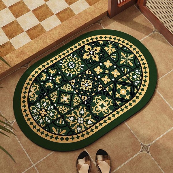 AmerykańSka Retro Mata PodłOgowa Do ŁAzienki Ziemia Okrzemkowa ChłOnna Mata AntypośLizgowa Toaleta ŁAzienka Drzwi Mata AntypośLizgowa 40 * 60CM-image