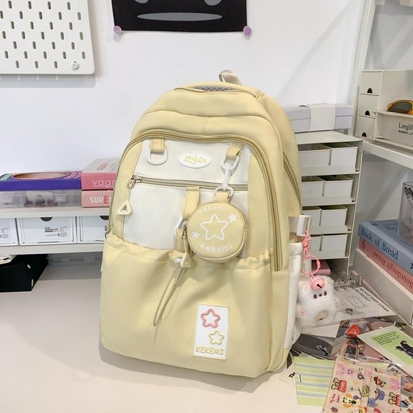 Mochila Escolar Estilo Nuevo Mochila Para Escuela Secundaria Para Mujeres Gran Capacidad Bolso Escolar Alto Valor Bolso De Viaje Mochila De Mujer-image