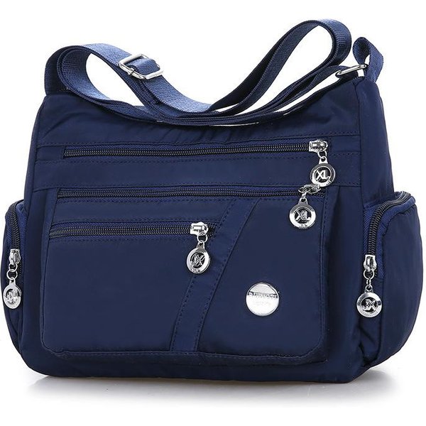 Torebka Typu Crossbody Dla Kobiet, Wodoodporna, Swobodna, Nylonowa, Torebka, Lekka, Listonoszka Na Ramię 27*11*22Cm Black-image