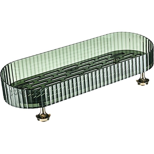 Caja De Almacenamiento Para Escurrir Palillos PláStico Cocina Escurridor De Cubiertos Organizador De Utensilios Para Encimera Tenedor Cuchara Transparent Green Gray-image