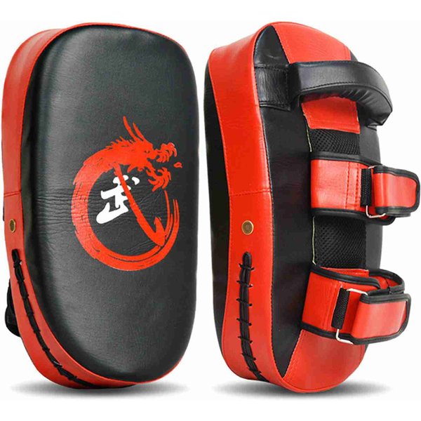 Tarcza Bokserska Do Kopnięć Kickboxing Muay Thai Tarcza Do Uderzeń Zakrzywiona Tarcza Do Uderzeń RęKawica Bokserska Do Treningu Tarcza Do Uderzeń Zakrzywiona Tarcza Boks Red-image