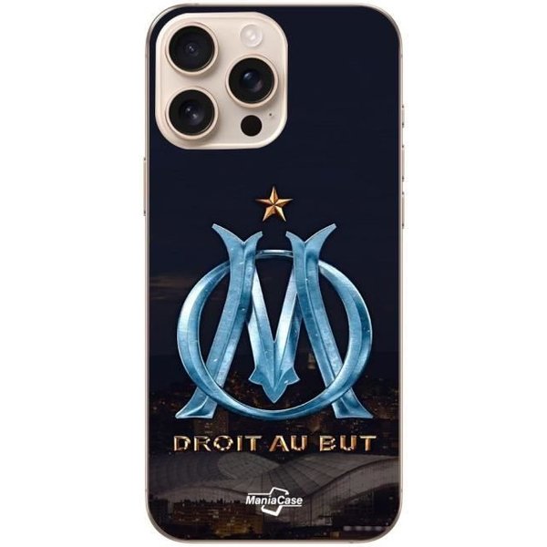 Funda - Maniacase - Iphone 16 Pro Max - Logo OM - Azul Y Dorado - Flexible-image