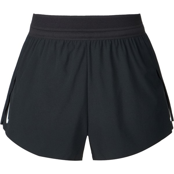 Pantalones Cortos Casuales Nike Aeroswift Color Puro Cintura Media Con Forro Mujer Negro FN2329-010 L Black-image