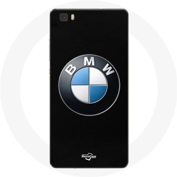 Funda Para Huawei P8 Lite Logo BMW Fondo Negro-image