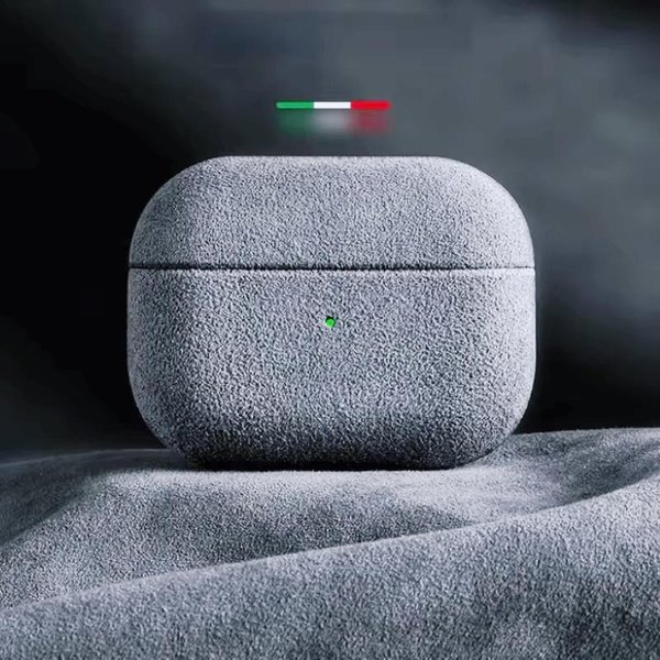 WłOskie SkóRzane Etui Z Zamszu Dla Airpods Pro 2 Dla Airpods Pro 3 Airpods 4 3 Etui Luksusowe Sztuczna SkóRa Etui Kompleksowe For Airpods Pro 2-image