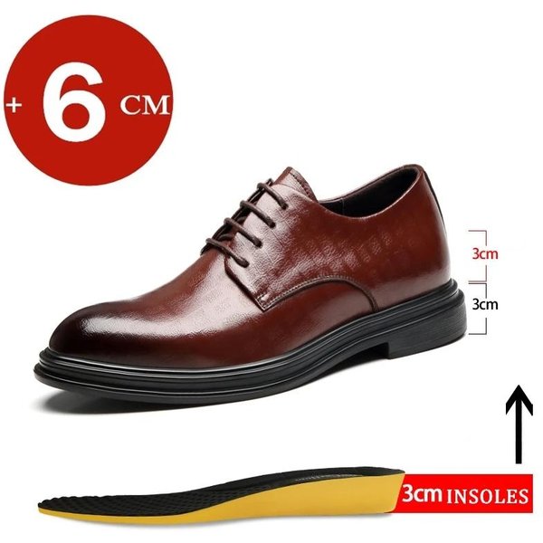 Buty Na PodwyżSzeniu MęSkie Buty Wizytowe 3/6/8 Cm MęSkie Buty Formalne Zima/Wiosna Klasyczne Biznesowe Luksusowe MęSkie Oksfordy Obuwie Garnitur 37 Black-image