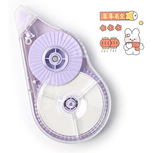 Cinta Correctora White Out Dispensador De Cinta Correctora Aplicador FáCil De Usar Para Correcciones InstantáNeas PúRpura-image